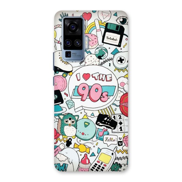 Heart 90s Back Case for Vivo X50 Pro