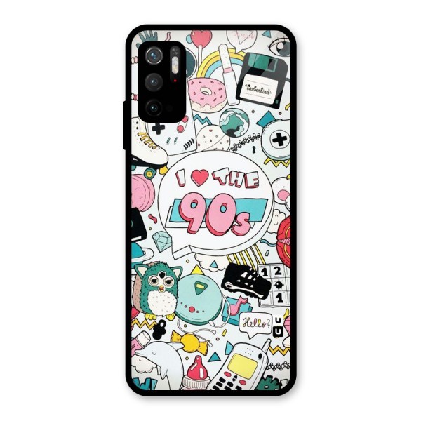 Heart 90s Glass Back Case for Poco M3 Pro 5G