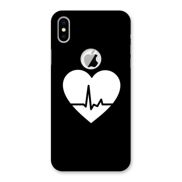 Heart Beat Back Case for iPhone XS Logo Cut