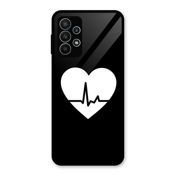 Heart Beat Glass Back Case for Galaxy A23