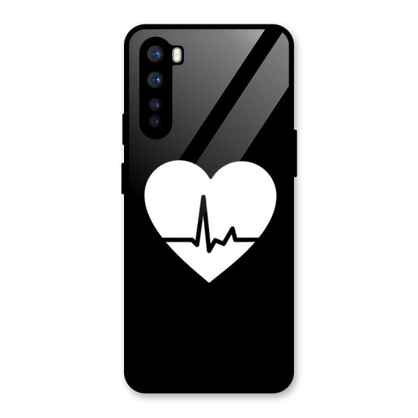 Heart Beat Glass Back Case for OnePlus Nord