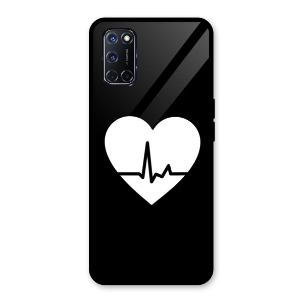 Heart Beat Glass Back Case for Oppo A52