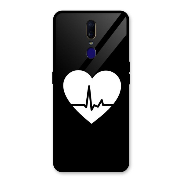 Heart Beat Glass Back Case for Oppo F11