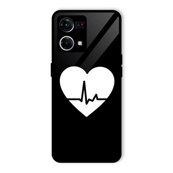 Heart Beat Glass Back Case for Oppo F21s Pro 4G