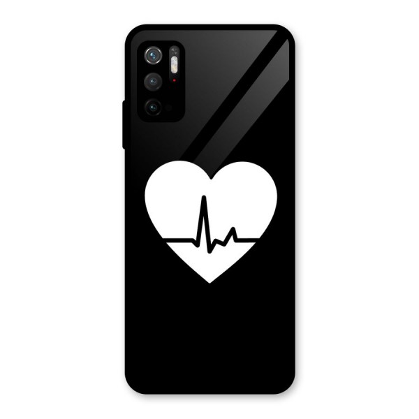 Heart Beat Glass Back Case for Poco M3 Pro 5G