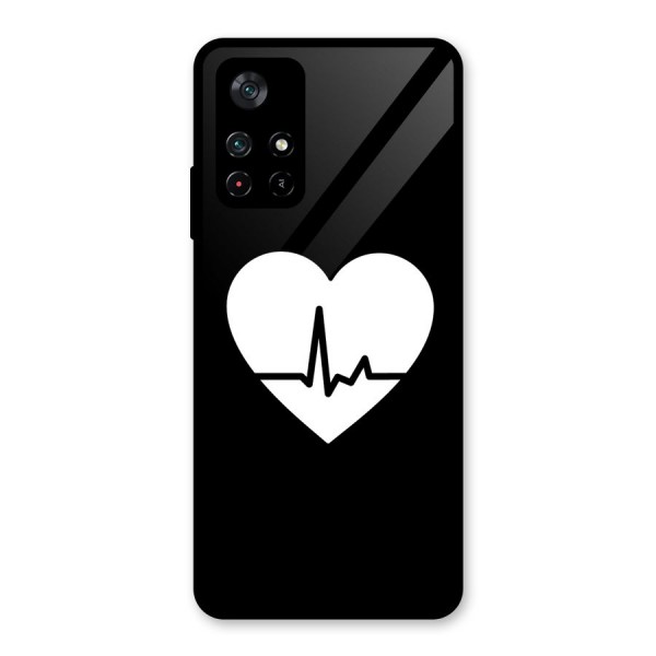 Heart Beat Glass Back Case for Poco M4 Pro 5G