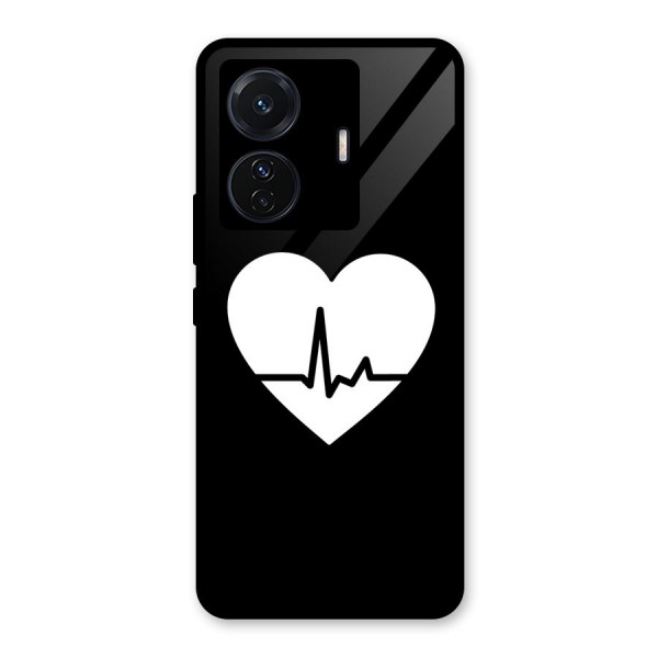 Heart Beat Glass Back Case for Vivo T1 Pro