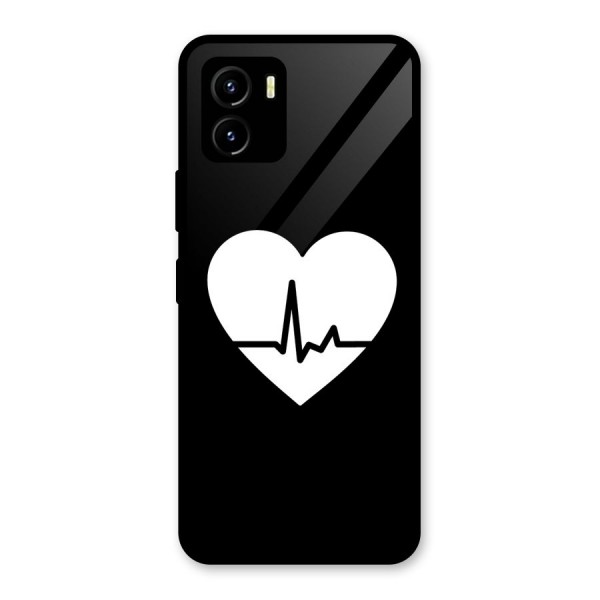 Heart Beat Glass Back Case for Vivo Y15s