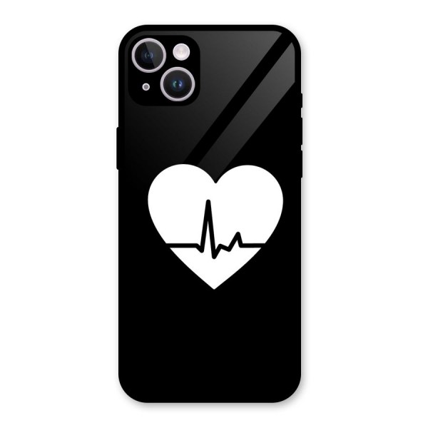 Heart Beat Glass Back Case for iPhone 14 Plus