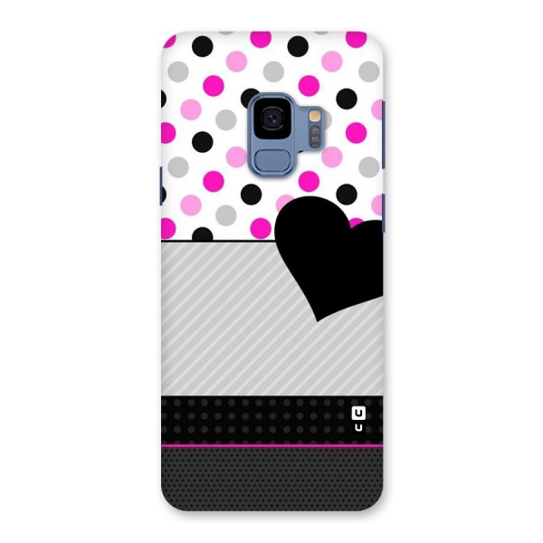 Heart Polka Stripes Back Case for Galaxy S9