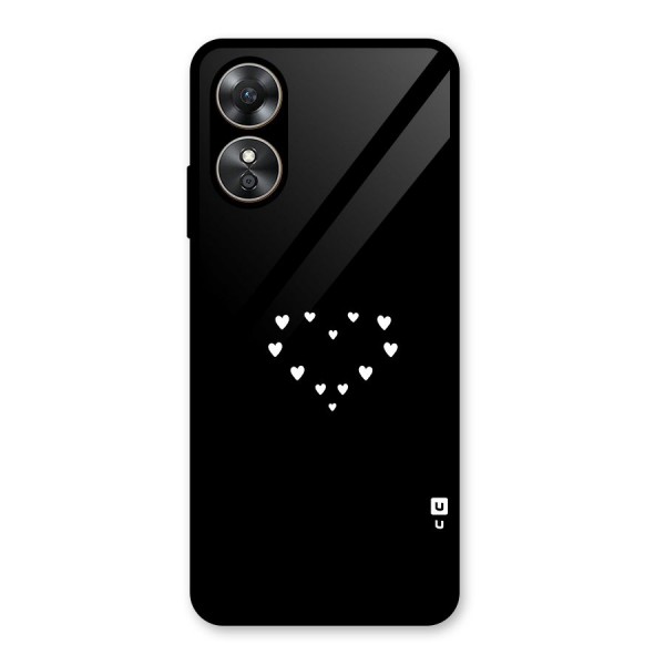 Heart of Hearts Glass Back Case for Oppo A17