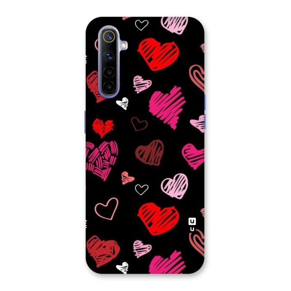 Hearts Art Pattern Back Case for Realme 6