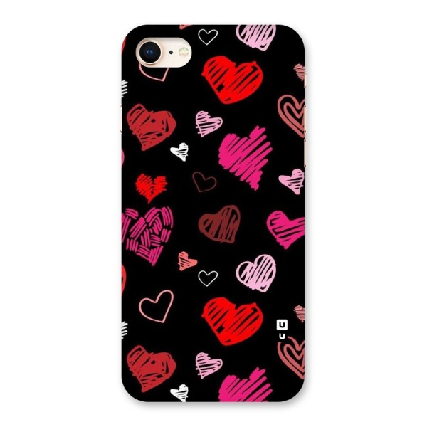 Hearts Art Pattern Back Case for iPhone 8