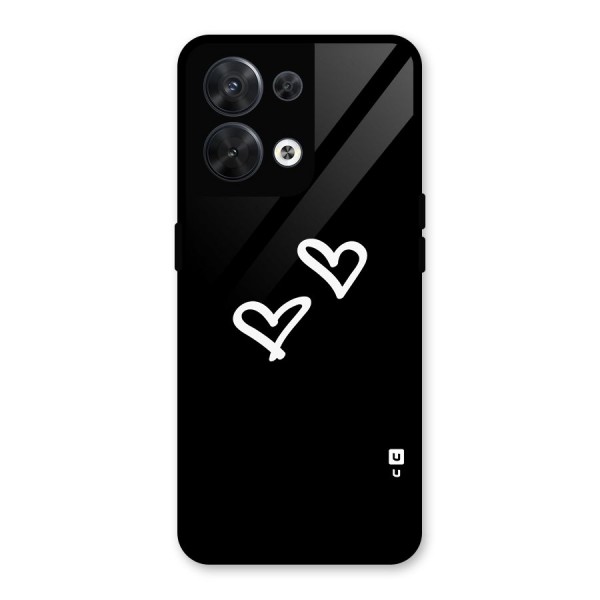 Hearts Love Glass Back Case for Oppo Reno8 5G