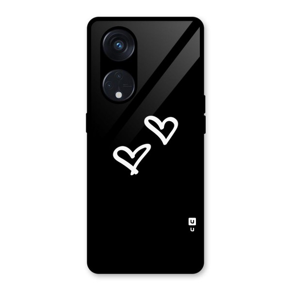 Hearts Love Glass Back Case for Reno8 T 5G