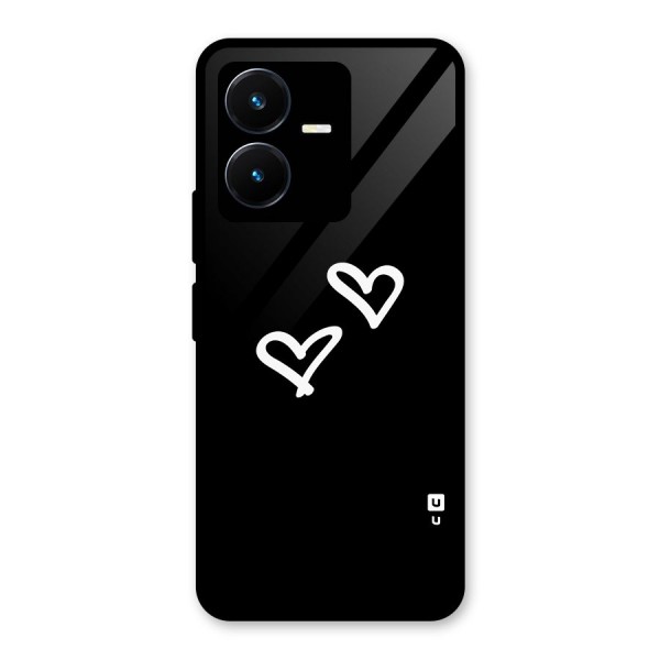 Hearts Love Glass Back Case for Vivo Y22