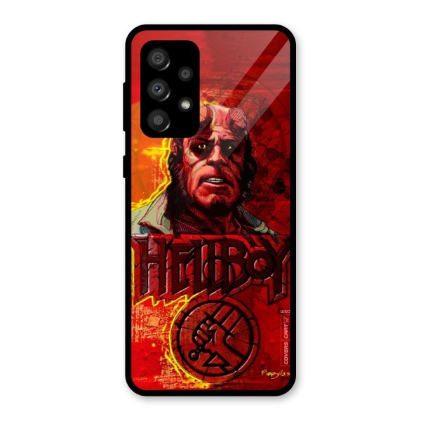 Hellboy Artwork Glass Back Case for Galaxy A32