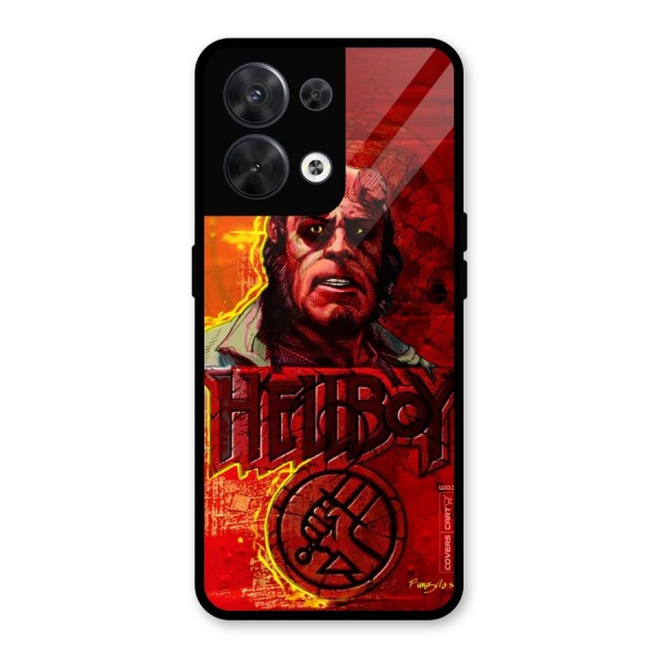 Hellboy Artwork Glass Back Case for Oppo Reno8 5G