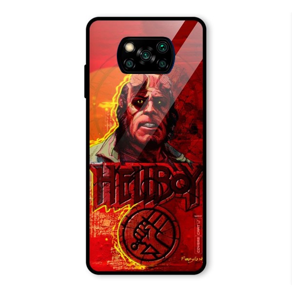 Hellboy Artwork Glass Back Case for Poco X3 Pro