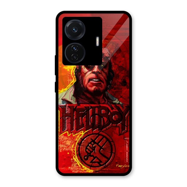 Hellboy Artwork Glass Back Case for Vivo T1 Pro