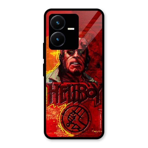 Hellboy Artwork Glass Back Case for Vivo Y22