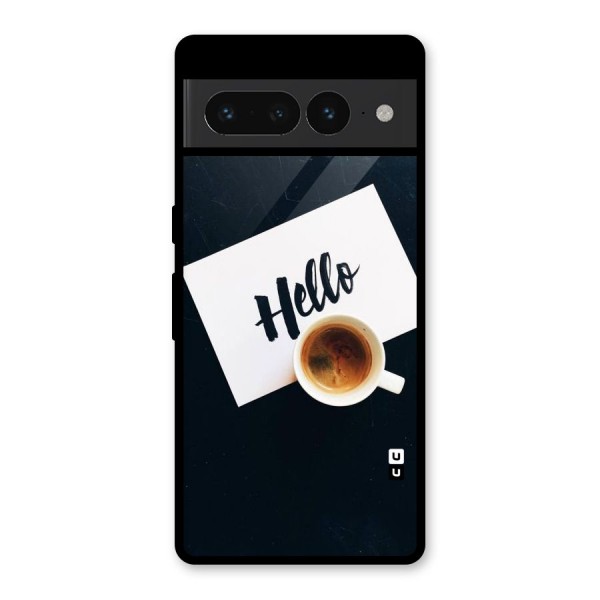 Hello Coffee Glass Back Case for Google Pixel 7 Pro