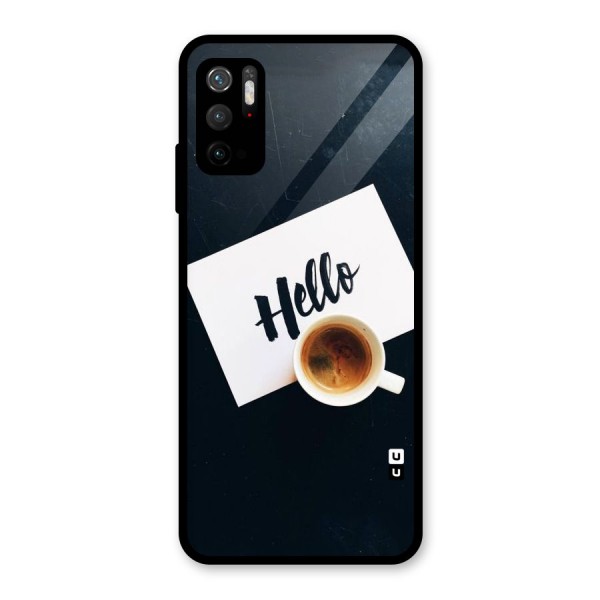 Hello Coffee Glass Back Case for Poco M3 Pro 5G