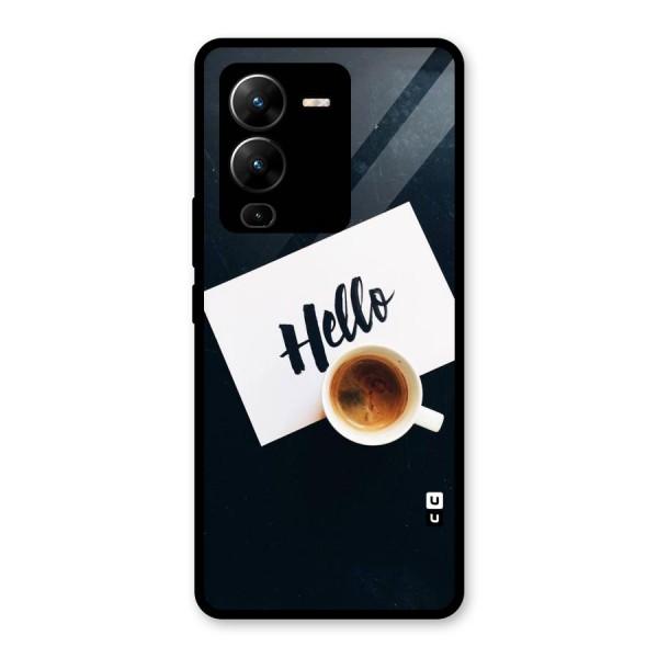 Hello Coffee Glass Back Case for Vivo V25 Pro