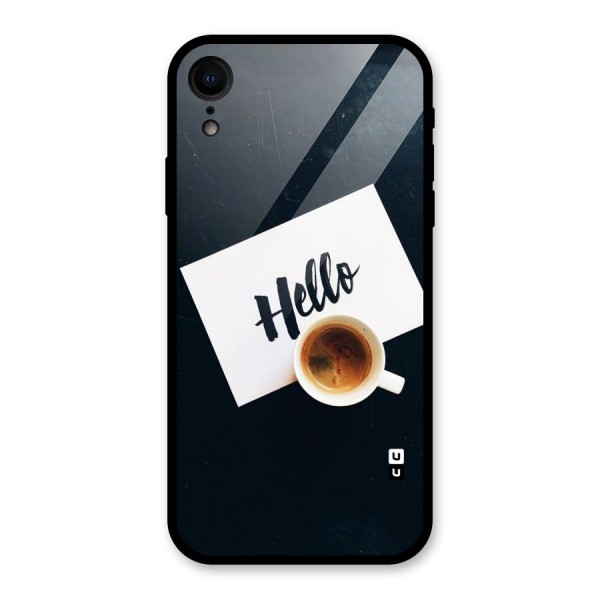 Hello Coffee Glass Back Case for XR