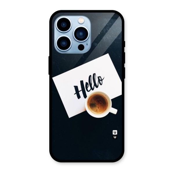 Hello Coffee Glass Back Case for iPhone 13 Pro