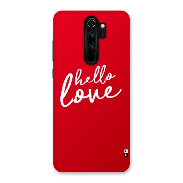 Hello Love Back Case for Redmi Note 8 Pro