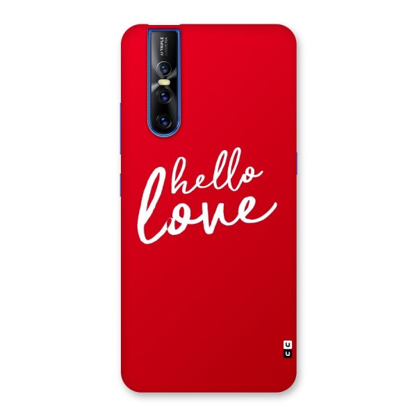 Hello Love Back Case for Vivo V15 Pro