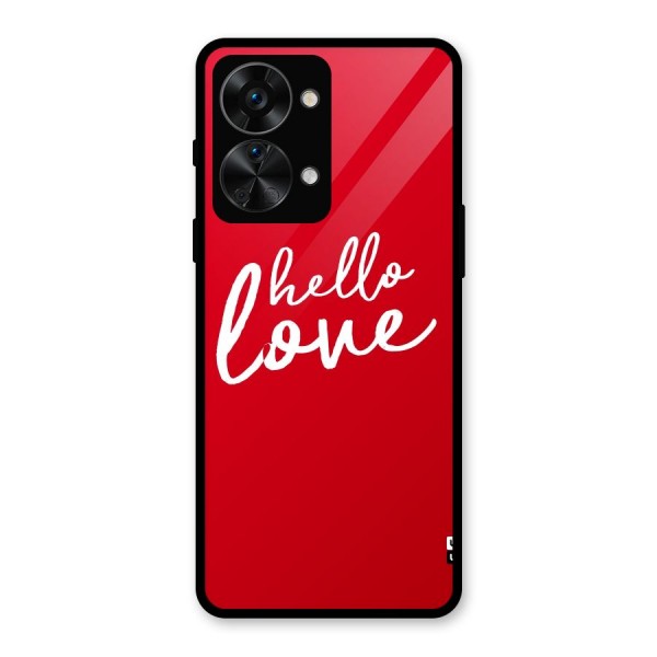 Hello Love Glass Back Case for OnePlus Nord 2T