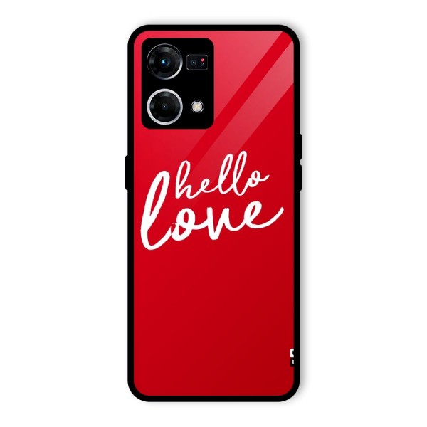 Hello Love Glass Back Case for Oppo F21s Pro 4G