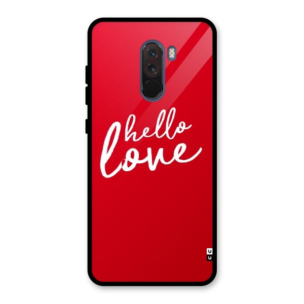 Hello Love Glass Back Case for Poco F1