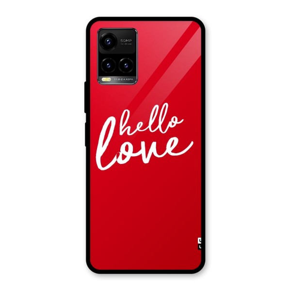 Hello Love Glass Back Case for Vivo Y21 2021