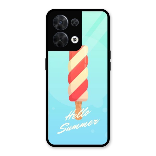 Hello Summer Glass Back Case for Oppo Reno8 5G