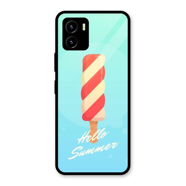 Hello Summer Glass Back Case for Vivo Y15s