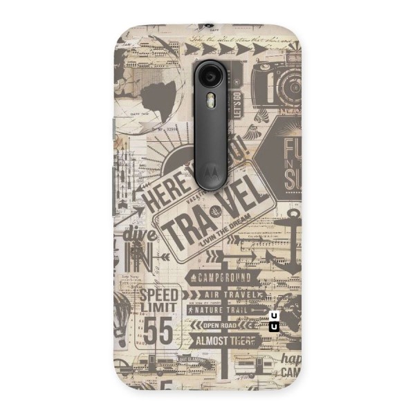 Here We Travel Back Case for Moto G3