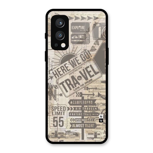 Here We Travel Glass Back Case for OnePlus Nord 2 5G