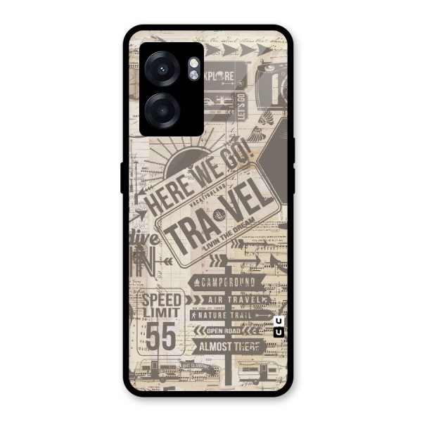 Here We Travel Glass Back Case for Oppo K10 (5G)