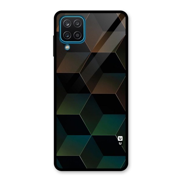 Hexagonal Design Glass Back Case for Galaxy A12