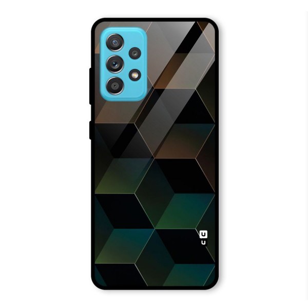 Hexagonal Design Glass Back Case for Galaxy A52s 5G