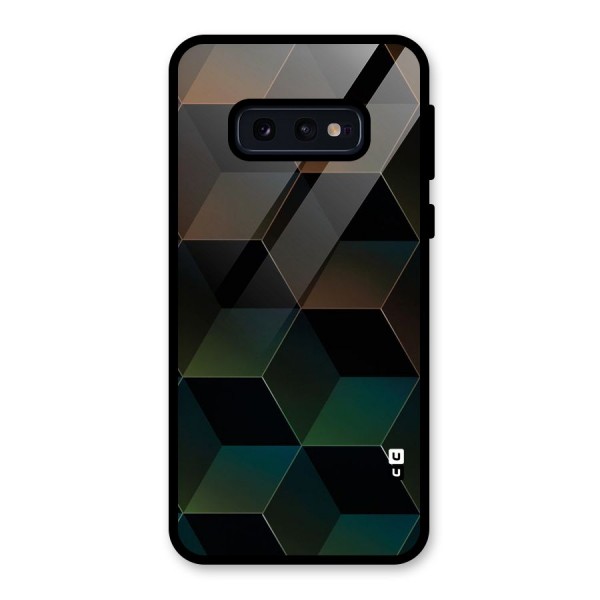 Hexagonal Design Glass Back Case for Galaxy S10e