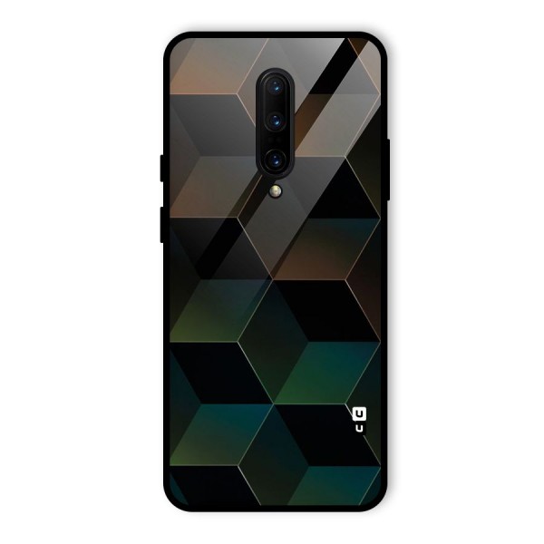 Hexagonal Design Glass Back Case for OnePlus 7 Pro