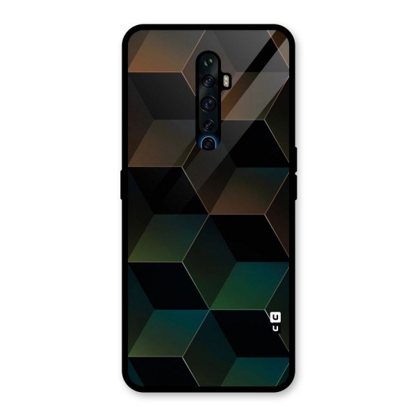 Hexagonal Design Glass Back Case for Oppo Reno2 Z