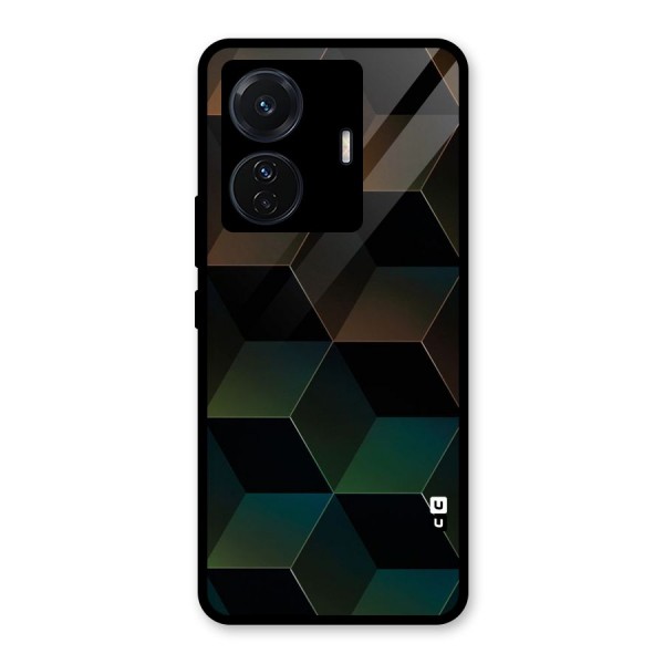 Hexagonal Design Glass Back Case for Vivo T1 Pro