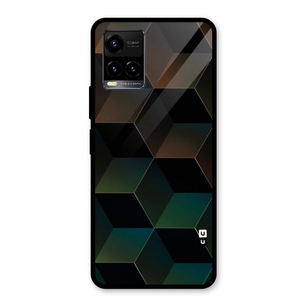 Hexagonal Design Glass Back Case for Vivo Y21 2021