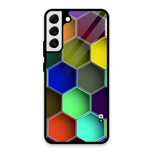 Hexagonal Palette Glass Back Case for Galaxy S22 Plus 5G