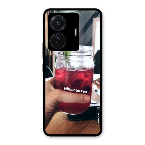 Hibiscus Tea Glass Back Case for Vivo T1 Pro